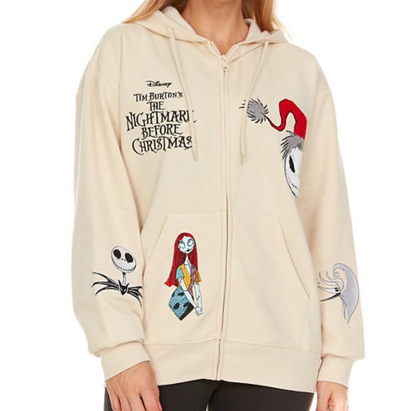 Disney Tops - Disney Full Zip Up Hoodie Jack Sally Zero NightMare Before Christmas  XXL
